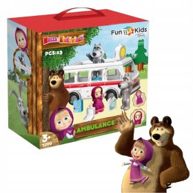    Masha and the Bear Blocks Ambulance Ambulance Jucărie pentru copii, un cadou de succes