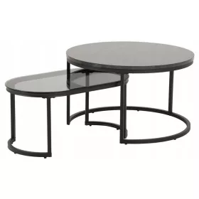  Masuta de cafea rotunda Actona Spiro 70 x 70 x 42cm neagra
