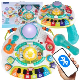    MESA EDUCAȚIONALĂ INTERACTIVĂ BLUETOOTH ANIMALE MICROFON PIAN