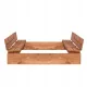  Cutie cu nisip din lemn 150x150x20 SOLID Impregnat BĂNCI RĂSUCITE