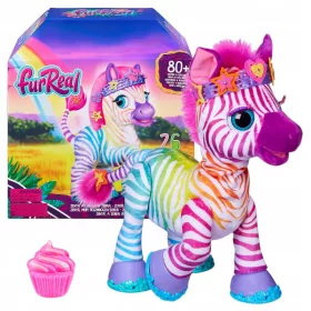    FurReal Zenya My Rainbow Zebra Jucărie, Jucării interactive pentru animale de companie pentru 4 ani Gi
