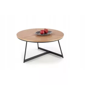    Masuta de cafea Halmar Karida rotunda 80 x 80 x 41cm negru, stejar natural