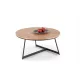  Masuta de cafea Halmar Karida rotunda 80 x 80 x 41cm negru, stejar natural