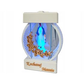    PĂRINȚI LA PĂRINȚI LAMPAR PENTRU MORMANȚI KOŁO ALB RTN AUR ROSE + FIGURINA LED