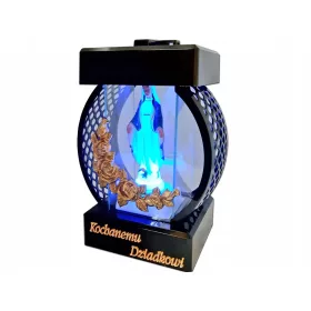    PĂRINȚI LA PĂRINȚI GRIT LANTERN CERCLE BLACK RTN ROSE GOLD + LED FIGURINE
