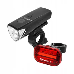    Lumini pentru biciclete Nexelo baterie mini cip 15 LED + faruri pentru biciclete Nexelo L177044NEX baterie 19 lm