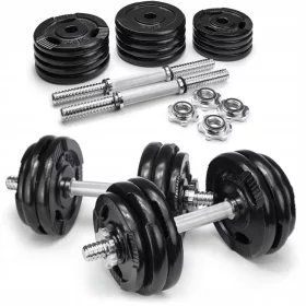  Haltere reglabile din fontă AbarQs 2x 15 kg