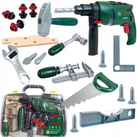    SET DE INSTRUMENTE ÎN CAZĂ EFECTE DE SUNET CU FĂRĂĂSUT DE CURSĂ CU IMPACT UșOARE + mașină de găurit pentru copii Klein 8413