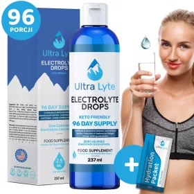   Picături Electrolitice Ultra Lyte Keto – Fără Zahăr, cu Magneziu, Potasiu, Sodiu, 237ml