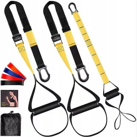  INTEY Set de curele TRX + benzi de antrenament