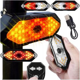    Semnalizator biciclete, scuter, lumini intermitent, indicator USB, telecomanda, Lampa spate