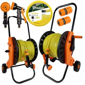    FURUN DE GRADINA PE CARURU, TAMBUR, MULINET, SET, Udare, Rezistent, Puternic, 3/4, 25m