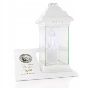   Lumânare Memorială Personalizată cu Suport Metalic pentru Bunici