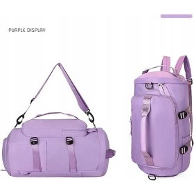  Geanta sport, rucsac cu compartiment pentru pantofi, mov