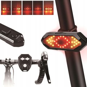    LAMPĂ SPATE BICICLETA, SEMNALIZARE BICICLETA, SEMNALIZARE USB + TELECOMANĂ