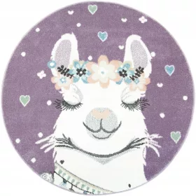  mier. COVOR ROTUND 120 cm PENTRU COPII LAMA MOV