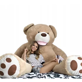    BIG TEDDY BEAR Mascota Jucărie Ursuleț Mare 200 Maro Deschis #Pentru Cadou