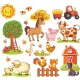  Autocolante ANIMALE FERMA ȚARA 50x100cm FM2