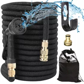    Verk Group 24396 furtun extensibil 45 m conectori + pistol + carlig