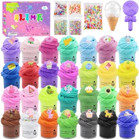    Un set creativ pentru copii pentru a crea slime - cupcakes COLORFUL Slime