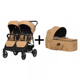    Carucior dublu Euro-Cart Carucior pentru copii pentru gemeni Euro-cart Doblo Euro-Cart + INSERT LIGHT SOFT GONDOL PENTRU CARUCIOLU EUROCART DOBLO CAMEL