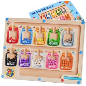    JOC LABERINT DE LEMN ÎNVĂȚARE NUMĂRARE ȘI CULORI coordonare mână-ochi SORTE