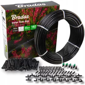    Linie de picurare KIT IRIGARE 100m 182 buc. Furtun puternic de picurare