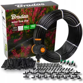    KIT IRIGARE Linie de picurare Furtun 100m 183 buc. SISTEM DE IRIGARE