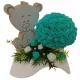Aranjament Funerar cu Ursuleț Personalizabil pentru Cimitir