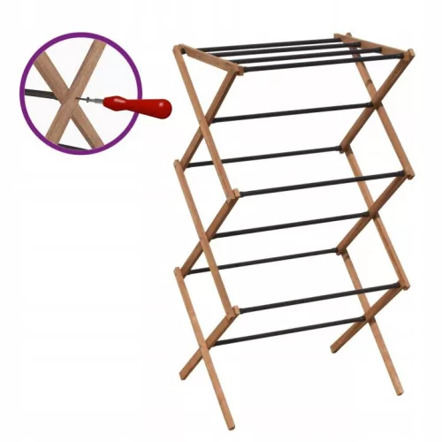 Uscător de rufe din lemn Sepio Aurora 73 cm