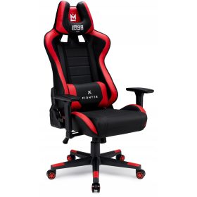    Scaun IMBA Scaun gaming Fighter, piele ecologica neagra si rosie