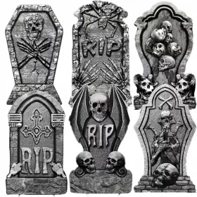  DECORAȚIE PIAtră funerară SKULL RIP SKULL HALLOWEEN 6