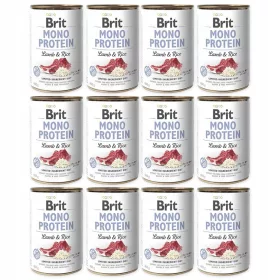    Brit Mono Protein hrana umeda pentru caini miel cu orez 400 g