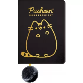    Caietul A5 St. Majewski Pusheen negru, nuanțe de galben și auriu + 3× stilou Pusheen șters automat 1 buc