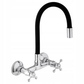    Baterie de bucătărie montată pe perete Yoka Home BOTAR, neagră