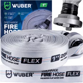    FURtun DE INCENDIU ALB FAST-FIX PENTRU POMPA, PUTERNIC, LUNG PENTRU APA, Fosa septica, 1" 20M