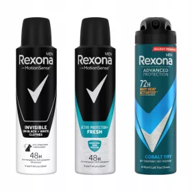 Antiperspirant Rexona Men Black White 150 ml