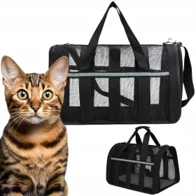    PETSTORY Geanta de transport pentru pisici si caini mici M 42*25*22cm