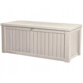  Cutie de gradina din plastic, 570 l, bej