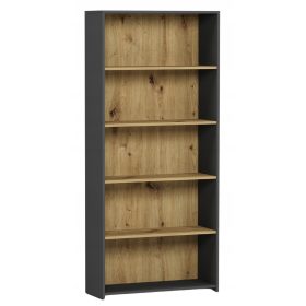    Raft Mobene Modern 80 cm x 180 cm x 30 cm antracit, stejar artizanal