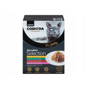    12x85g COSHIDA Succulent Selection plic de hrană umedă amestec de arome pentru pisici