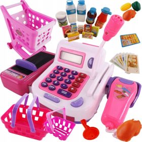    Set mare magazin Casă de marcat Calculator coș de cumpărături 23F