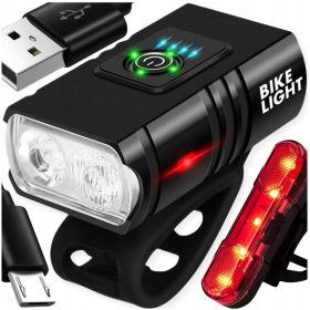    Lumină pentru bicicletă, față spate, reflector USB pentru ghidon, lumini cu LED pentru bicicletă