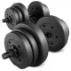 Haltere bituminoase reglabile 20kg, set 2x10kg gantere Trex Sport