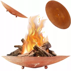   GRĂTAR DE GRADINA FOCUL DE TABARA STILOS "RUGINIT" 58cm