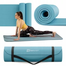  Covoraș de exerciții Hop-Sport 190 cm x 60 cm albastru