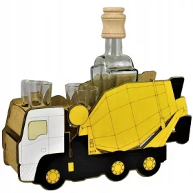    Camion betoniera pentru carafa de muncitor in constructii cu pandantiv fara ochelari