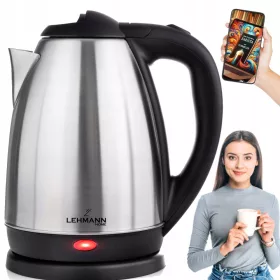    Lehmann Aqua Steel 10 ceainic electric 2200 W 1,8 l argintiu/gri