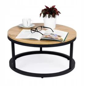    Masuta de cafea ModernHome 1955 rotunda 60 x 60 x 31,5 cm nuante de bej