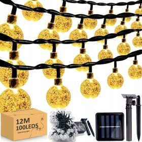    LUMINI SOLARE GRADINA DECORATIVI GHIRLANDA TERESA EXTERIOR 12M 100LED